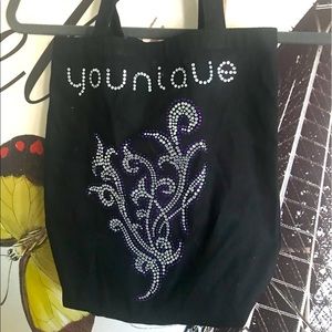 Younique small canvas tote brand new